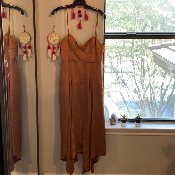 Free people gold midi dress - Picture 2 of 7